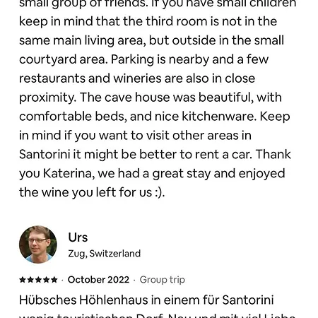 Gilbert's Cave With Cave Jacuzzi * Megalochori (Santorini)